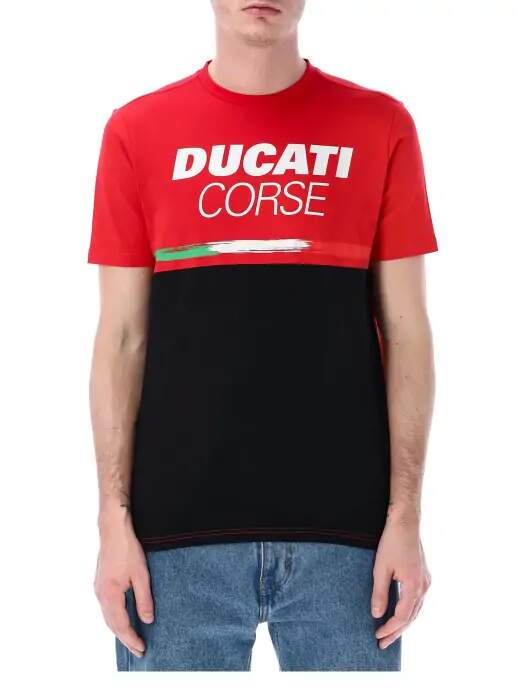 Ducati Corse pánské tričko tricolor 2026 - Ducati Corse trička, polo trička, košile Ducati