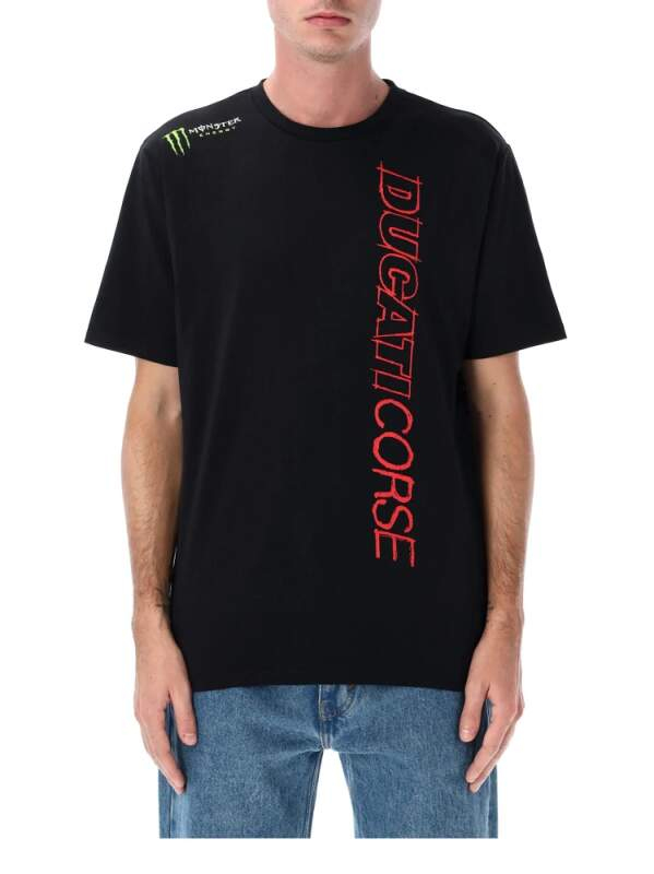Ducati Corse pánské tričko Monster Energy logo black 2026