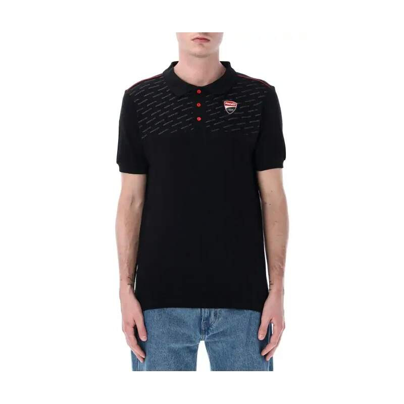 Ducati Corse pánské polo tričko logo elegant black 2026 - Ducati Corse trička, polo trička, košile Ducati