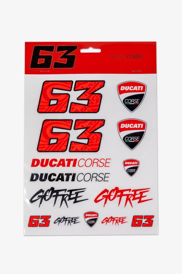 Francesco Bagnaia velké samolepky Ducati - Francesco Bagnaia ostatní suvenýry