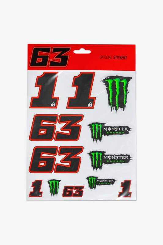 Francesco Bagnaia - velké balení samolepek Monster Energy - Francesco Bagnaia školní a&nbsp;kancelářské potřeby