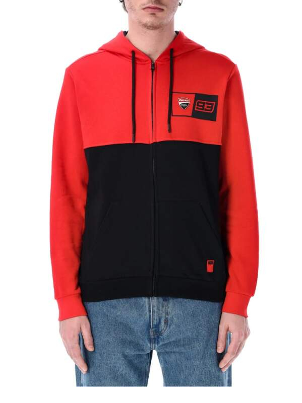 Marc Marquez pánská mikina s&nbsp;kapucí logo 93 black-red 2026 - Marc Marquez mikiny, bundy