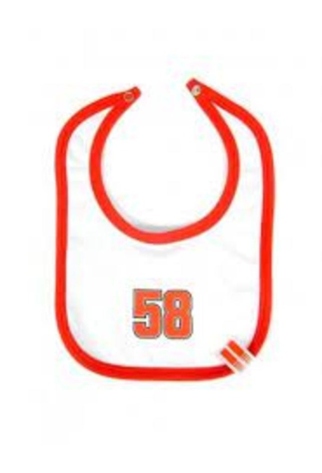 Marco Simoncelli dětský bryndák white 58 - Marco Simoncelli ostatní modní doplňky