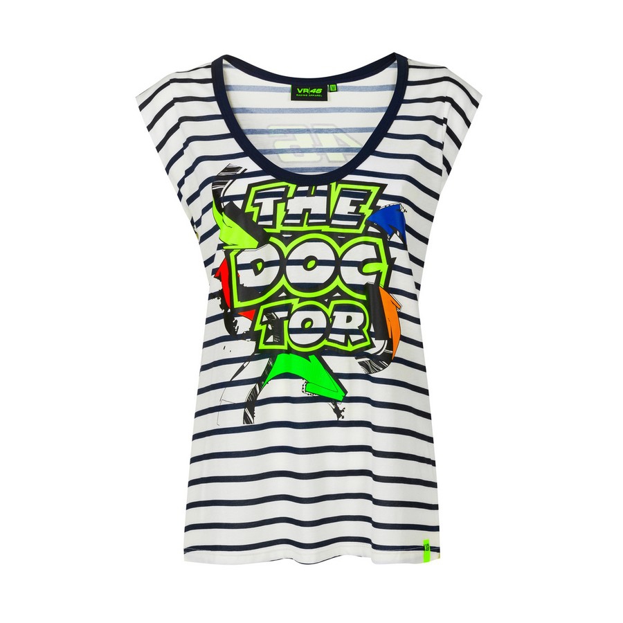 Valentino Rossi dámské tričko VR46 - Classic (Striped) 2020 - XL