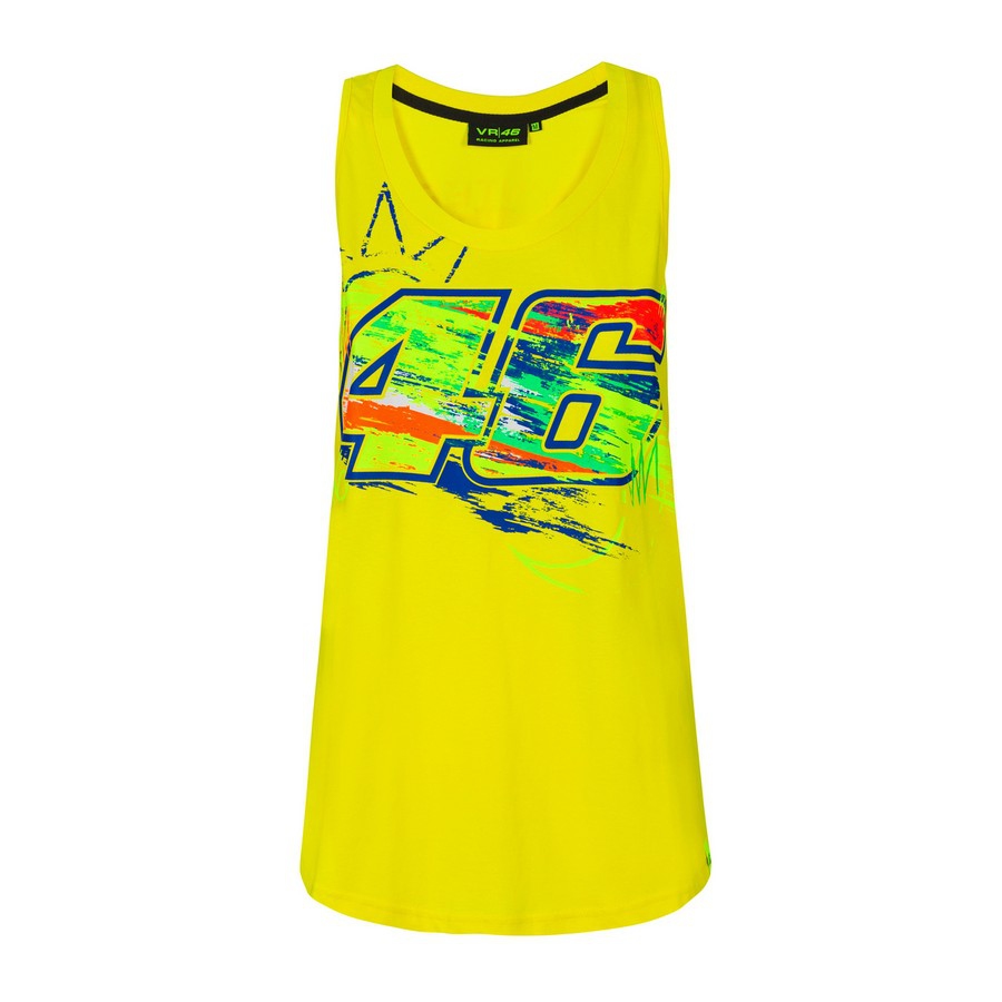 Valentino Rossi dámské tílko VR46 - Classic yellow (colors of the sun) 2020 - L - Valentino Rossi dámské oblečení