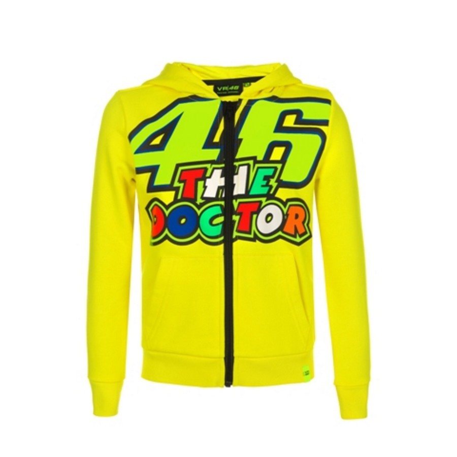 Valentino Rossi dětská mikina s&nbsp;kapucí yellow Classic The Doctor 2019 - 12/14 - Valentino Rossi dětské oblečení