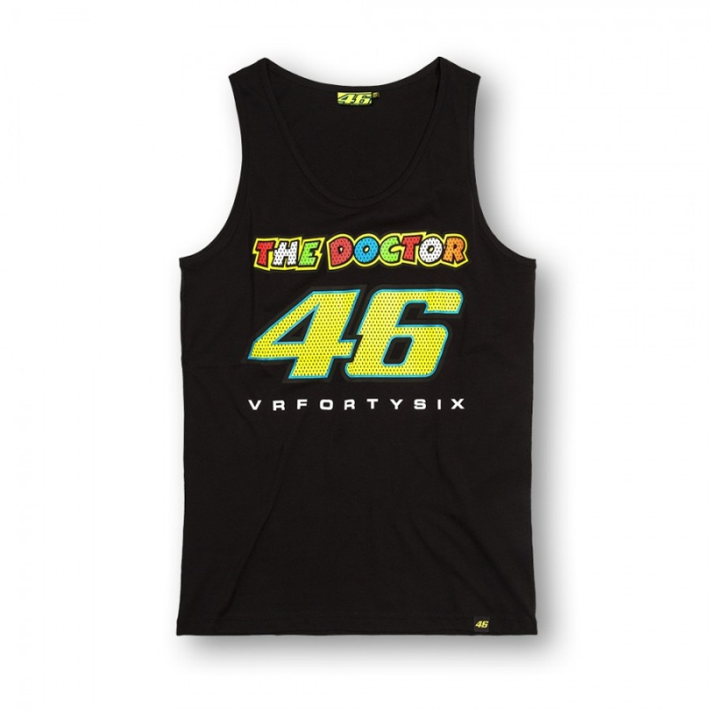Valentino Rossi pánské tílko black The Doctor - S - Valentino Rossi trička, polo trička, košile