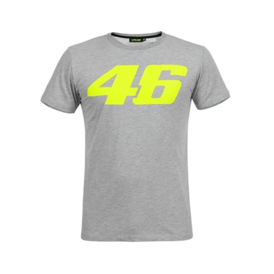 Valentino Rossi pánské tričko grey VR46 yellow Core - XS - Valentino Rossi trička, polo trička, košile