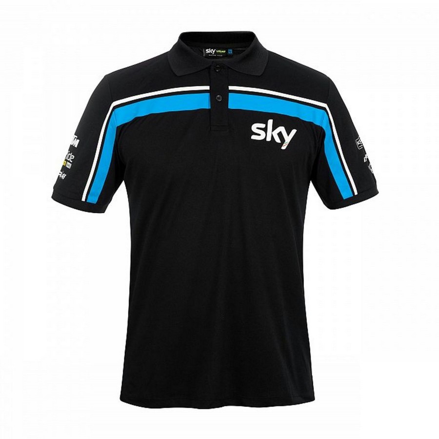 Valentino Rossi pánské polo tričko black Sky VR46 Racing Team - Valentino Rossi trička, polo trička, košile